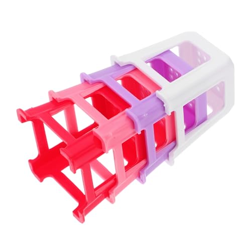SOLUSTRE 4 Stück Mini-Stuhlmodell Zubehör für Puppenhäuser Vintage Puppenhausmöbel Kleiner Hocker Miniaturmöbel Puppenhaus Zubehör Farbige Mini Stühle Mini Möbel Miniaturhauszubehör Plastik von SOLUSTRE