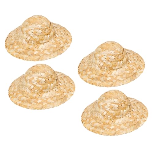 SOLUSTRE 4 Stück Miniatur Geflochtene Strohhüte Dekorative Kleine Puppenhüte Vielseitige Diy Bastelaccessoires Rustikale Mini Hut Mützen für Puppenhaus Partydekoration und Fotorequisiten SOLUSTRE 4 Stück Miniatur Geflochtene Strohhüte Dekorative Kleine Puppenhüte Vielseitige Diy Bastelaccessoires Rustikale Mini Hut Mützen für Puppenhaus Partydekoration und Fotorequisiten von SOLUSTRE