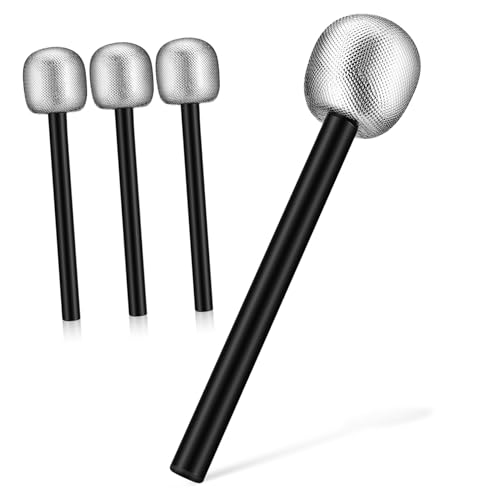 SOLUSTRE 4 Stück Realistische Spielmikrofon Requisiten Leichte Bühnenmikrofone für Kostüm Karaoke Foto Requisiten Vielseitig Einsetzbar für Party Silberne Simulation Bühnenmikrofone SOLUSTRE 4 Stück Realistische Spielmikrofon Requisiten Leichte Bühnenmikrofone für Kostüm Karaoke Foto Requisiten Vielseitig Einsetzbar für Party Silberne Simulation Bühnenmikrofone von SOLUSTRE