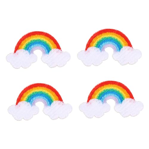 SOLUSTRE 4 Stück Selbstklebende Regenbogen Aufnäher aus Polyester Bunte DIY Textil Patches zum Aufkleben und Reparieren von Kleidung Vielseitige Garment Accessories für Kreative SOLUSTRE 4 Stück Selbstklebende Regenbogen Aufnäher aus Polyester Bunte DIY Textil Patches zum Aufkleben und Reparieren von Kleidung Vielseitige Garment Accessories für Kreative von SOLUSTRE