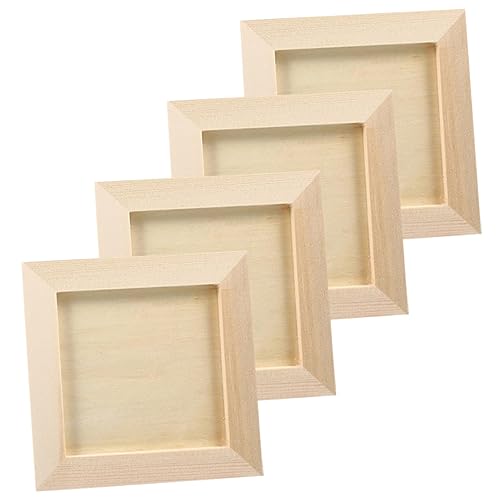SOLUSTRE 4 Stück Teiliges DIY Holz Bilderrahmen Quadratische Unbemalte Holzrahmen Ultraleicht für Tonmalerei Kreative Bastelarbeiten und Malprojekte SOLUSTRE 4 Stück Teiliges DIY Holz Bilderrahmen Quadratische Unbemalte Holzrahmen Ultraleicht für Tonmalerei Kreative Bastelarbeiten und Malprojekte von SOLUSTRE