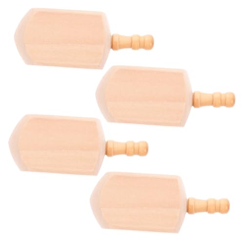 SOLUSTRE 4 Stück Teiliges Hanukkah Dreidel aus Naturbelassenem Holz Unbemalt für DIY Bastelprojekte Langlebiger Holzkreisel für Chanukka Spiele und Familienaktivitäten SOLUSTRE 4 Stück Teiliges Hanukkah Dreidel aus Naturbelassenem Holz Unbemalt für DIY Bastelprojekte Langlebiger Holzkreisel für Chanukka Spiele und Familienaktivitäten von SOLUSTRE