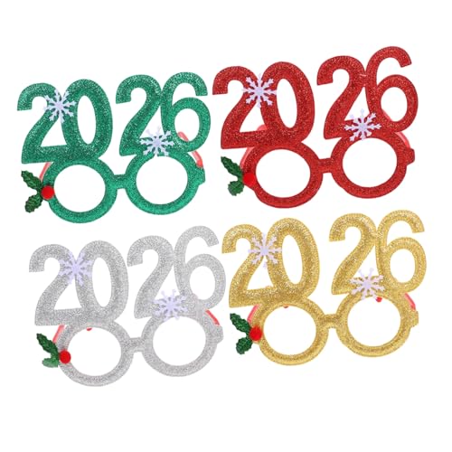 SOLUSTRE 4 Stück Teiliges Silvester Partybrillen Glitzernde Zahlen Brillen ohne Gläser Leichtes Komfortables Partyzubehör für Silvester Bürofeiern und Fotokabinen SOLUSTRE 4 Stück Teiliges Silvester Partybrillen Glitzernde Zahlen Brillen ohne Gläser Leichtes Komfortables Partyzubehör für Silvester Bürofeiern und Fotokabinen von SOLUSTRE
