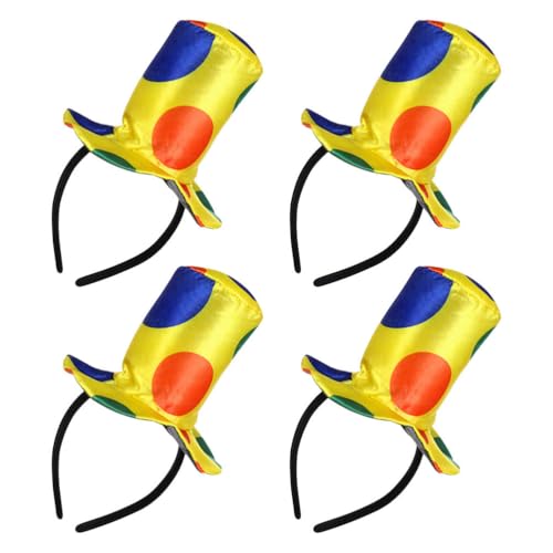 SOLUSTRE 4-teiliges Clown-Stirnband: Kleine Clown-Hut-Stirnbänder für Halloween, Karneval, Festivals, Geburtstagsfeiern – lustiger und stylischer Zirkus-Kopfschmuck für Erwachsene und Kinder SOLUSTRE 4-teiliges Clown-Stirnband: Kleine Clown-Hut-Stirnbänder für Halloween, Karneval, Festivals, Geburtstagsfeiern – lustiger und stylischer Zirkus-Kopfschmuck für Erwachsene und Kinder von SOLUSTRE