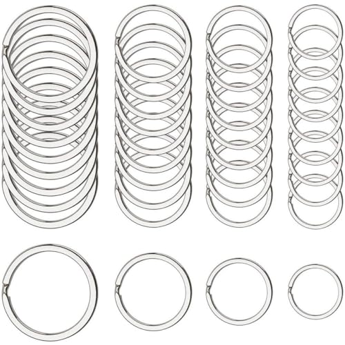 SOLUSTRE 40 Stück Teiliges Flache Schlüsselringe aus Rostfreiem Langlebige Stabile Schlüsselanhänger Ringe mit Glatter Oberfläche Rostfrei Sicher Verschließbar für Schlüssel DIY SOLUSTRE 40 Stück Teiliges Flache Schlüsselringe aus Rostfreiem Langlebige Stabile Schlüsselanhänger Ringe mit Glatter Oberfläche Rostfrei Sicher Verschließbar für Schlüssel DIY von SOLUSTRE