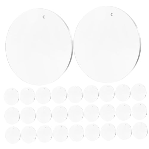 SOLUSTRE 40 Stück Teiliges Runde Acrylscheiben Transparent mit Loch Leichte Keychain Blanks für Diy Schlüsselanhänger Bemalbar und Gravierbar für Basteln Schmuck und Dekorationen SOLUSTRE 40 Stück Teiliges Runde Acrylscheiben Transparent mit Loch Leichte Keychain Blanks für Diy Schlüsselanhänger Bemalbar und Gravierbar für Basteln Schmuck und Dekorationen von SOLUSTRE