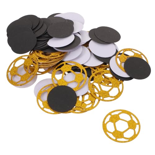 SOLUSTRE 400 Stück Fußball Konfetti Gold Schwarz Fußball Partydekoration Bunte Papierstreusel für Geburtstag Sport Events und Tischschmuck Vielseitiges Partyzubehör für Fußballfans SOLUSTRE 400 Stück Fußball Konfetti Gold Schwarz Fußball Partydekoration Bunte Papierstreusel für Geburtstag Sport Events und Tischschmuck Vielseitiges Partyzubehör für Fußballfans von SOLUSTRE