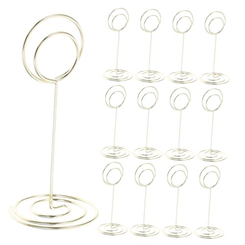 SOLUSTRE 45 Stück Teilig Mini Tischkartenhalter aus Goldfarbenem Metall Runde Memohalter für Restaurant Party und Business Stabile Kartenständer für Namenskarten und Tischdekoration SOLUSTRE 45 Stück Teilig Mini Tischkartenhalter aus Goldfarbenem Metall Runde Memohalter für Restaurant Party und Business Stabile Kartenständer für Namenskarten und Tischdekoration von SOLUSTRE