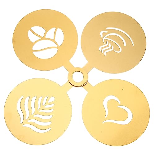 SOLUSTRE 4Stücke Teiliges Kaffeekunstvorlagen Latte Art Schablonen Für Milchschaum Und Kakao DIY Dekorationstools Für Kreative Kaffeekreationen von SOLUSTRE