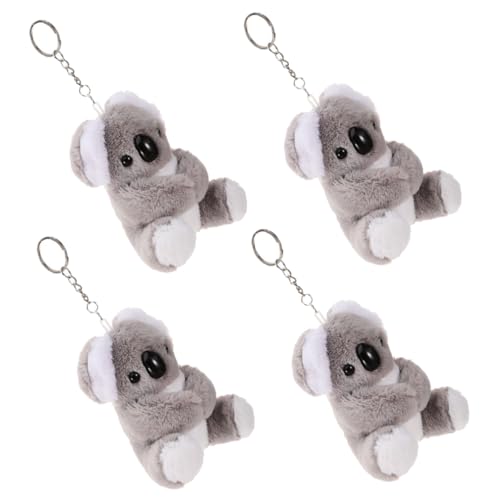 SOLUSTRE 4pcs Koala Keychain Süßer Schlüsselbund Für Kinder Ausgestopft Koala Schlüsselbund Kleine Koala Bär Plüsch Pendellichtbeutel Charm Bag Hänge von SOLUSTRE