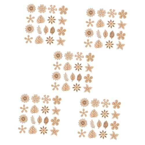 SOLUSTRE 5 Sätze Geburtstagsgeschenk Holzplatten Holzbastelbedarf Holzmalerei Leerzeichen Ausschnitte Holzhandwerk Zum Bemalen Holzschmuck Für Das Kunsthandwerk Hölzern Beige 100 Stück * 5 von SOLUSTRE