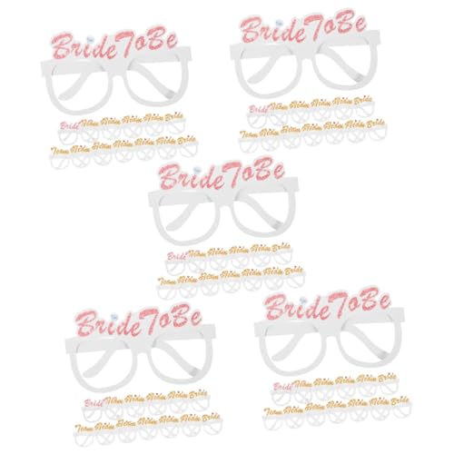 SOLUSTRE 5 Sätze Teiliges Papier Eyeglasses Für Junggesellinnenabschied Lustige Partybrillen Mit Kreativen Mustern Für Unvergessliche Fotos Und Feierlichkeiten 12 Stück * 5 von SOLUSTRE
