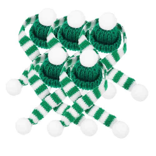 SOLUSTRE 5 Sätze Weihnachtsdeko Weinflaschen Mini Hüte und Schals aus Weihnachtliche Flaschenaccessoires für Tischdeko und Mini Figuren Grün Weiß Teilig SOLUSTRE 5 Sätze Weihnachtsdeko Weinflaschen Mini Hüte und Schals aus Weihnachtliche Flaschenaccessoires für Tischdeko und Mini Figuren Grün Weiß Teilig von SOLUSTRE