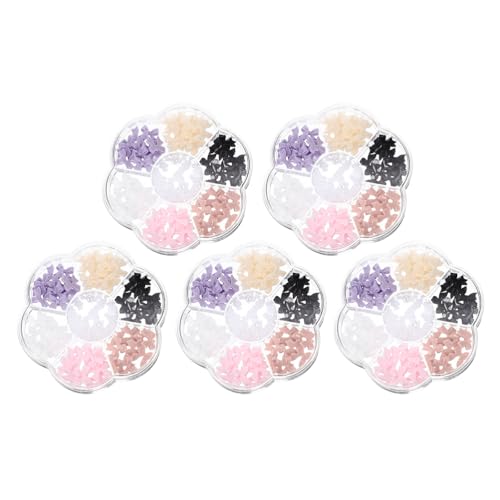 SOLUSTRE 5 Schachteln Schleifen-Nagel-Charme für Frauen und Mädchen, 3D-Dekoration, Harzschleife, Schleifenknoten-Aufkleber für DIY-Nagelkunst-Zubehör von SOLUSTRE