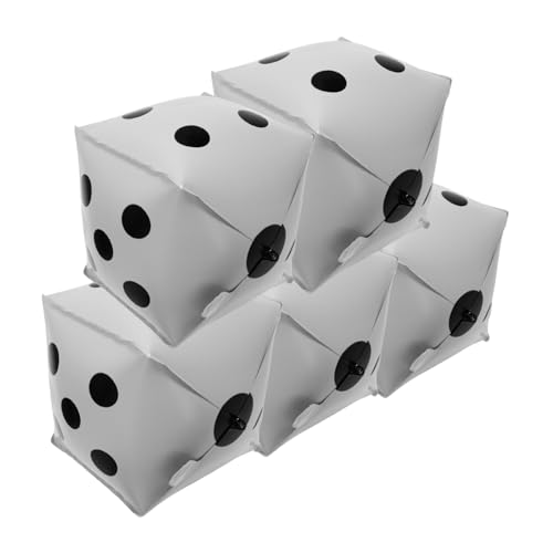 SOLUSTRE 5 Stück Ballon Pokerdekorationen Folienballons Würfeln Jumbo- Spieleabend-ballons Würfelförmige Luftballons Abschlussblattables Ballons Ornamente Weiß Aluminiumfolie SOLUSTRE 5 Stück Ballon Pokerdekorationen Folienballons Würfeln Jumbo- Spieleabend-ballons Würfelförmige Luftballons Abschlussblattables Ballons Ornamente Weiß Aluminiumfolie von SOLUSTRE