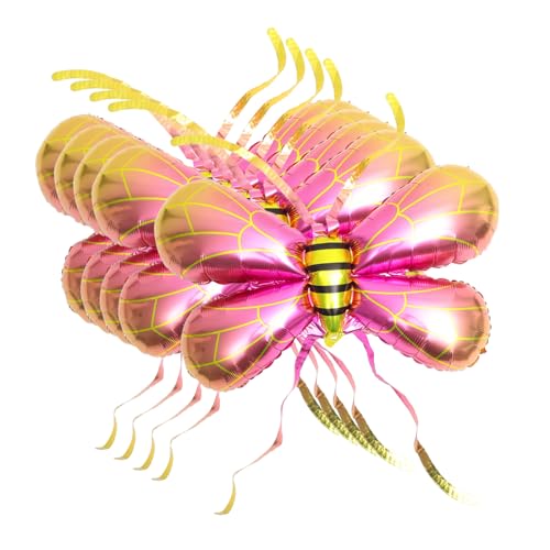 SOLUSTRE 5 Stück Cosplay -Requisite für Dekoration groß Rechtschreibung Party hühner kinderknallzeug balloons luftbalons Kostümflügelballon Feenflügel-Ballon Aluminiumfolie Rosa von SOLUSTRE