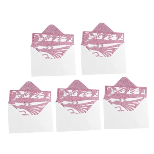 SOLUSTRE 5 Stück Einladung jubiläumskarte wedding card wedding present wedding gastgeschenke wedding decor Aufkleber faltbare Nachrichtenkarte Hochzeitskarte Hochzeitsdekoration Papier Rosa SOLUSTRE 5 Stück Einladung jubiläumskarte wedding card wedding present wedding gastgeschenke wedding decor Aufkleber faltbare Nachrichtenkarte Hochzeitskarte Hochzeitsdekoration Papier Rosa von SOLUSTRE