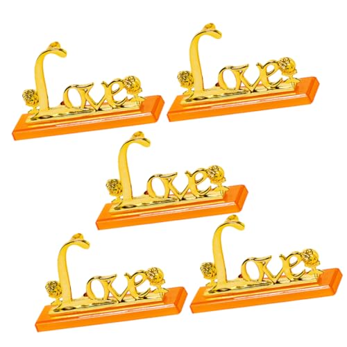 SOLUSTRE 5 Stück Goldfolie Rosenschmuck Wohnkultur Wohnzimmerdekor Tischdekoration Desktop -Ornamente Heimdekoration Golden von SOLUSTRE