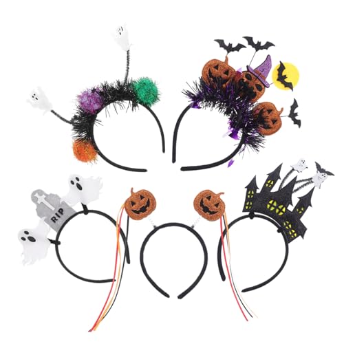 SOLUSTRE 5 Stück Halloween-Stirnband Halloween-Kopfschmuck -Kürbis-Stirnband Partydekoration als Kopfbedeckung Netter Haarreihe Baumwolle SOLUSTRE 5 Stück Halloween-Stirnband Halloween-Kopfschmuck -Kürbis-Stirnband Partydekoration als Kopfbedeckung Netter Haarreihe Baumwolle von SOLUSTRE