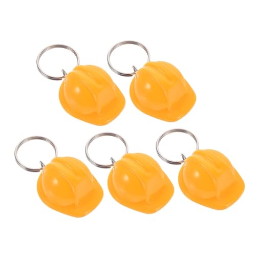 SOLUSTRE 5 Stück Mini Bauhelm Schlüsselring für Ingenieure und Bauenthusiasten Partygeschenke und Taschenornamente von SOLUSTRE
