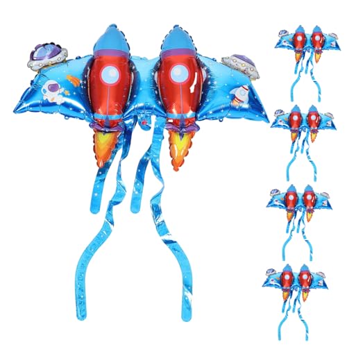 SOLUSTRE 5 Stück Teiliges Aluminium Folienballons Rocket Wing für Partydekoration Cosplay und Fotoshooting Kinderfreundliche Luftballons Blau für Weltraumthemen und Feste SOLUSTRE 5 Stück Teiliges Aluminium Folienballons Rocket Wing für Partydekoration Cosplay und Fotoshooting Kinderfreundliche Luftballons Blau für Weltraumthemen und Feste von SOLUSTRE