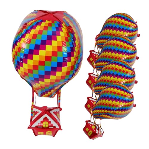 SOLUSTRE 5 Stück Teiliges Aluminiumfolie Heißluftballon Dekorationen für Geburtstagsfeier Kindergeburtstag Metallic Folienballons Festival Party Deko Vielseitig Langlebig SOLUSTRE 5 Stück Teiliges Aluminiumfolie Heißluftballon Dekorationen für Geburtstagsfeier Kindergeburtstag Metallic Folienballons Festival Party Deko Vielseitig Langlebig von SOLUSTRE
