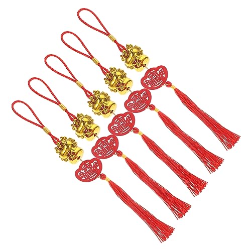 SOLUSTRE 5 Stück Teiliges Bonsai Anhänger Chinesische Neujahrsdekoration Drachenjahr Frühlingsfest Glücksbringer mit Traditionellen Elementen für Zuhause Büro und Feierlichkeiten von SOLUSTRE