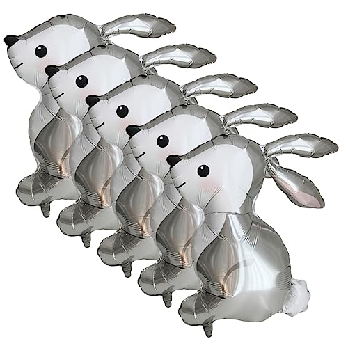 SOLUSTRE 5 Stück Teiliges Große Graue Kaninchen Folienballons Niedliche Ostern Hasen Luftballons für Kindergeburtstag Vielseitige Partydekoration für Innen und Außen Waldinspirierte SOLUSTRE 5 Stück Teiliges Große Graue Kaninchen Folienballons Niedliche Ostern Hasen Luftballons für Kindergeburtstag Vielseitige Partydekoration für Innen und Außen Waldinspirierte von SOLUSTRE