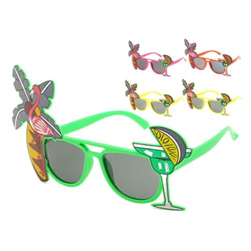 SOLUSTRE 5 Stück Teiliges Karibikbrille mit Flamingo für Partys und Karneval Kunststoffbrillen für Festival Dekoration und Strand Events Mixed Color von SOLUSTRE
