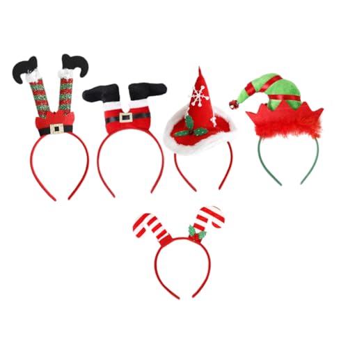 SOLUSTRE 5 Stück Teiliges Weihnachts Haarreifen mit Niedlichen Xmas Motiven Kleine Festliche Kopfbedeckungen für Erwachsene und Rutschfeste Haarschmuck Deko für Party Kostüm Bühne und SOLUSTRE 5 Stück Teiliges Weihnachts Haarreifen mit Niedlichen Xmas Motiven Kleine Festliche Kopfbedeckungen für Erwachsene und Rutschfeste Haarschmuck Deko für Party Kostüm Bühne und von SOLUSTRE
