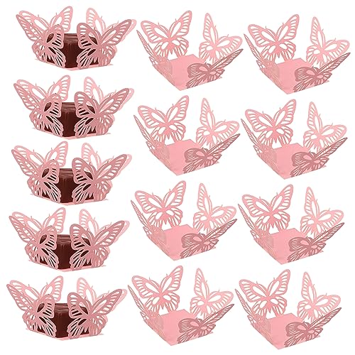 SOLUSTRE 50 Stück Boxen klein Schüttgut Plätzchen Schmetterling Partyzubehör Braut the wedding party hochzeitsideen süßigkeit box süßwaren box Geburtstagsfeier Bankett-Party-Fälle Papier von SOLUSTRE