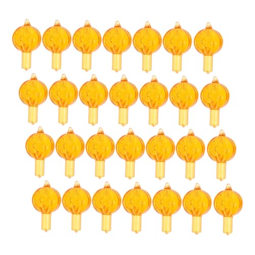 SOLUSTRE 50 Stück Halloween Ersatzlampen Kürbisform aus Robustem Sanftes Licht Einfache Installation für Outdoor Deko für Patio und Halloween Bastelprojekte von SOLUSTRE
