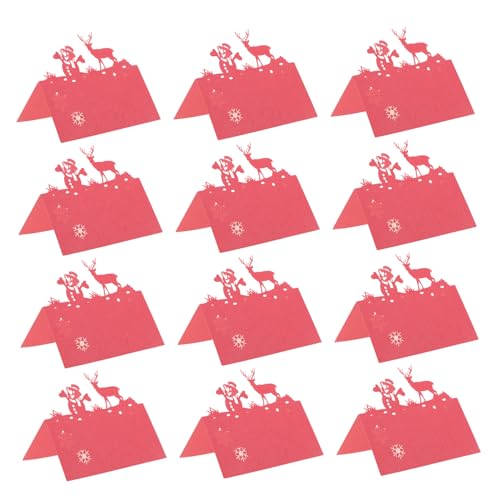 SOLUSTRE 50 Stück Sitzplatzkarte geprägt Reh bestickt drinnen Schnee begrüßen Platzkarten mit Namen Tischkarten zum Ausdrucken Zeltkarten für die Tischdekoration Papier rot SOLUSTRE 50 Stück Sitzplatzkarte geprägt Reh bestickt drinnen Schnee begrüßen Platzkarten mit Namen Tischkarten zum Ausdrucken Zeltkarten für die Tischdekoration Papier rot von SOLUSTRE