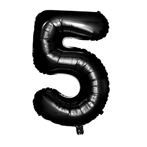 SOLUSTRE 50Nummer Schwarze Folienballons Für Jubiläumsfeiern Pack Dekorative Jubiläumsballons Für Besondere Anlässe von SOLUSTRE