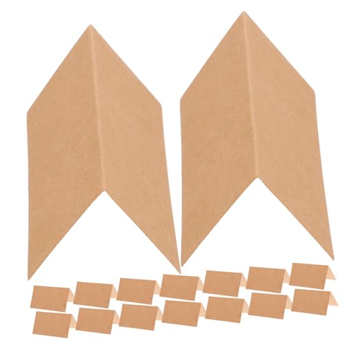 SOLUSTRE 50Stücke Papierzelt Tischkarten Aus Kraftpapier Für Hochzeiten Und Partys Leere Gefaltete Tischkarten Als Tischnummernkarten Oder Namenschilder Für Feierlichkeiten von SOLUSTRE