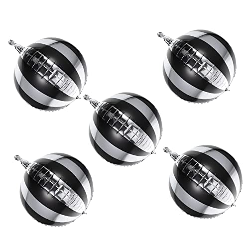 SOLUSTRE 5Stücke Gestreifte Folienballons Runde Kugelballons Für Hochzeiten Und Geburtstagsfeiern Partydekoration Langlebig Und Sicher Jede Feier von SOLUSTRE