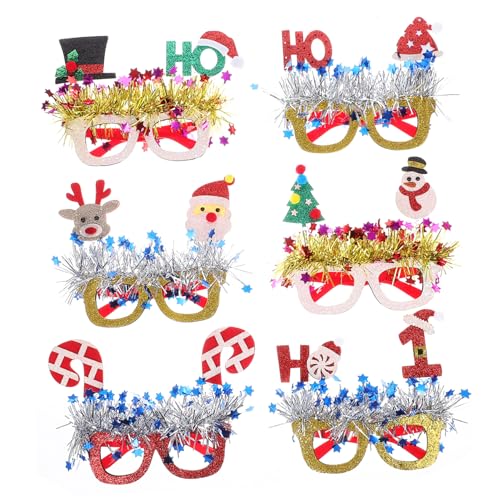 SOLUSTRE 6 Paare Weihnachtsparty Brillen mit Glitzereffekt Festliche Weihnachtsmotive Auffällige Partybrillen für Weihnachtsfeiern Vielseitig als Dekoration und Fotorequisite Geeignet SOLUSTRE 6 Paare Weihnachtsparty Brillen mit Glitzereffekt Festliche Weihnachtsmotive Auffällige Partybrillen für Weihnachtsfeiern Vielseitig als Dekoration und Fotorequisite Geeignet von SOLUSTRE