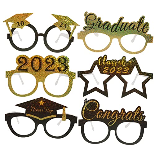 SOLUSTRE 6 Stück 2023 Abschlussbrille Gold Rosa Party Absolventen Grad Foto Requisiten Geformt Gläser Blau Abschluss Fotografie Zubehör Brille Für Den Abschluss Papier SOLUSTRE 6 Stück 2023 Abschlussbrille Gold Rosa Party Absolventen Grad Foto Requisiten Geformt Gläser Blau Abschluss Fotografie Zubehör Brille Für Den Abschluss Papier von SOLUSTRE