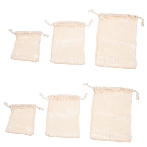SOLUSTRE 6 Stück Baumwoll Netzbeutel für Obst und Gemüse Wiederverwendbare Kordelzug Aufbewahrungstaschen Multifunktionale Obst und Gemüsetaschen für und Organisation SOLUSTRE 6 Stück Baumwoll Netzbeutel für Obst und Gemüse Wiederverwendbare Kordelzug Aufbewahrungstaschen Multifunktionale Obst und Gemüsetaschen für und Organisation von SOLUSTRE