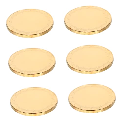 SOLUSTRE 6 Stück Blanko Challenge Coins Goldplattiert mit Spiegelglanz und Feiner Randgravur Uv Druck und Lasergravur Geeignet für Diy Bastelprojekte Reise und Geburtstags Sammlerstücke SOLUSTRE 6 Stück Blanko Challenge Coins Goldplattiert mit Spiegelglanz und Feiner Randgravur Uv Druck und Lasergravur Geeignet für Diy Bastelprojekte Reise und Geburtstags Sammlerstücke von SOLUSTRE