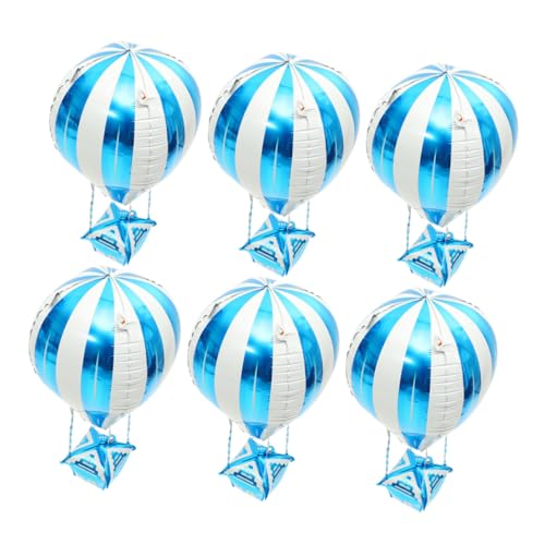 SOLUSTRE 6 Stück Heißluftballon Dekoration Aluminium Heißluftballon Ballons Heißluftballon Förmige Ballons Helium Folienballons Heißluftballon Klassenzimmer Himmelblaue SOLUSTRE 6 Stück Heißluftballon Dekoration Aluminium Heißluftballon Ballons Heißluftballon Förmige Ballons Helium Folienballons Heißluftballon Klassenzimmer Himmelblaue von SOLUSTRE