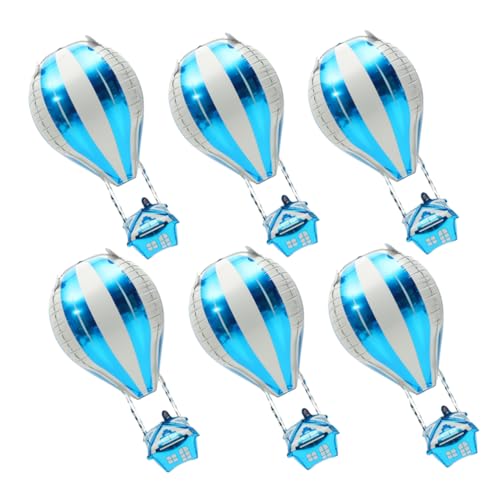 SOLUSTRE 6 Stück Heißluftballon Dekoration Heißluftballon Aus Aluminium Luftballons Für Kinderpartys Klassenzimmerdekorationen Mit Heißluftballons Partyballon Aluminiumfolie Sky-blue SOLUSTRE 6 Stück Heißluftballon Dekoration Heißluftballon Aus Aluminium Luftballons Für Kinderpartys Klassenzimmerdekorationen Mit Heißluftballons Partyballon Aluminiumfolie Sky-blue von SOLUSTRE