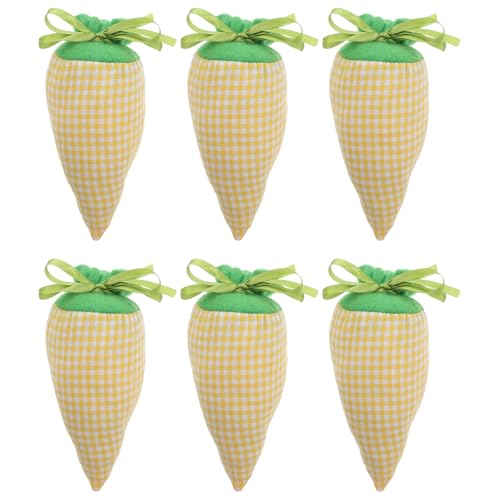 SOLUSTRE 6 Stück Karottenbündel Taschen Karotten Frühlings Ostertüten Karottentüten Karottenförmige Goody Bags Snack Tasche Karottenförmige Leckerli Tüten Leckerli Goodie von SOLUSTRE