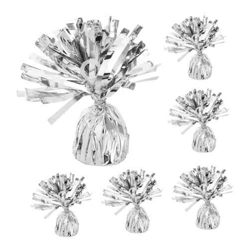 SOLUSTRE 6 Stück Teiliges Ballongewicht Silber Schwerer mit Stilvollem Design für Hochzeits und Geburtstagsfeiern Dekorative Ballonbeschwerer für Partydekoration SOLUSTRE 6 Stück Teiliges Ballongewicht Silber Schwerer mit Stilvollem Design für Hochzeits und Geburtstagsfeiern Dekorative Ballonbeschwerer für Partydekoration von SOLUSTRE