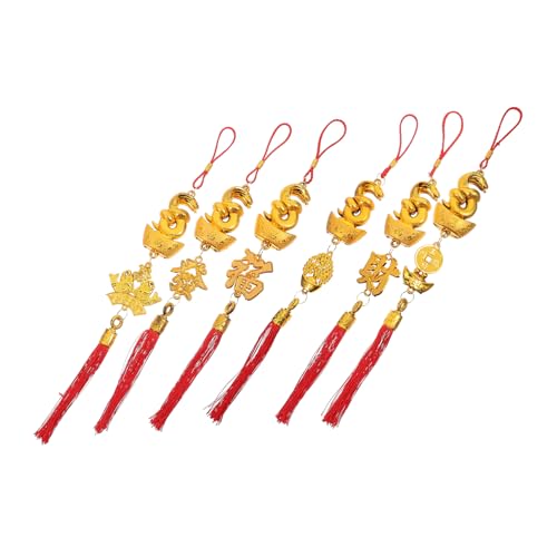 SOLUSTRE 6 Stück Teiliges Chinesische Neujahrsanhänger Jahr der Schlange Reichtum Glücksbringer Festivaldekoration für Zuhause Büro Schule Traditioneller Frühlingsfest Schmuck SOLUSTRE 6 Stück Teiliges Chinesische Neujahrsanhänger Jahr der Schlange Reichtum Glücksbringer Festivaldekoration für Zuhause Büro Schule Traditioneller Frühlingsfest Schmuck von SOLUSTRE