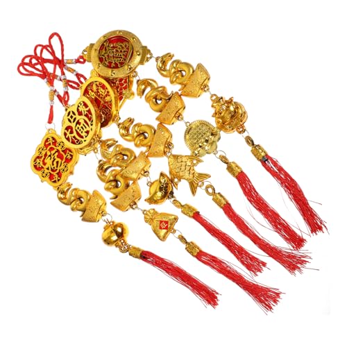 SOLUSTRE 6 Stück Teiliges Chinesisches Neujahrs Schlangenjahr Hängeornament Traditionelle Frühlingsfest Dekoration mit Glücksbringer Bonsai Anhänger Vielseitig für Zuhause Büro Auto und SOLUSTRE 6 Stück Teiliges Chinesisches Neujahrs Schlangenjahr Hängeornament Traditionelle Frühlingsfest Dekoration mit Glücksbringer Bonsai Anhänger Vielseitig für Zuhause Büro Auto und von SOLUSTRE