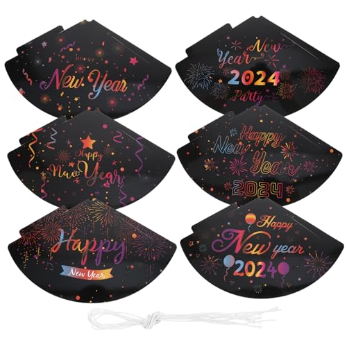 SOLUSTRE 6 Stück Teiliges Neujahrs Kegelpapierhüte aus Stabilem Papier Leichte Partyhüte für Silvesterfeier Bunte Partydekoration und Foto Requisiten Geeignet für Erwachsene SOLUSTRE 6 Stück Teiliges Neujahrs Kegelpapierhüte aus Stabilem Papier Leichte Partyhüte für Silvesterfeier Bunte Partydekoration und Foto Requisiten Geeignet für Erwachsene von SOLUSTRE