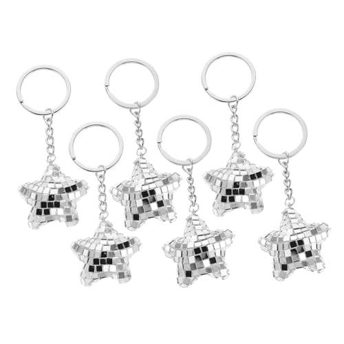 SOLUSTRE 6 Stück Teiliges Spiegelnder Stern-schlüsselanhänger mit Reflektierender Oberfläche Vielseitiger Disco Ball Anhänger für Taschen und Autoschlüssel Praktisches Party-dekor mit SOLUSTRE 6 Stück Teiliges Spiegelnder Stern-schlüsselanhänger mit Reflektierender Oberfläche Vielseitiger Disco Ball Anhänger für Taschen und Autoschlüssel Praktisches Party-dekor mit von SOLUSTRE