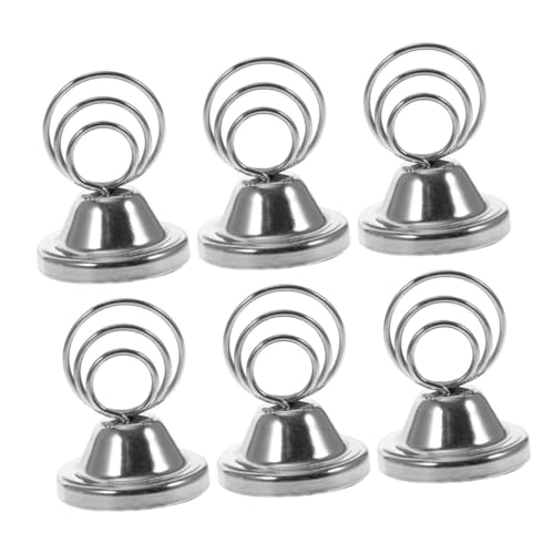 SOLUSTRE 6 Stück Tischkartenhalter Silber Mini Tischnummernhalter Vielseitig für Hochzeit Restaurant Geburtstag Memo Kartenhalter Kompakter Fotohalter für Tischdekoration SOLUSTRE 6 Stück Tischkartenhalter Silber Mini Tischnummernhalter Vielseitig für Hochzeit Restaurant Geburtstag Memo Kartenhalter Kompakter Fotohalter für Tischdekoration von SOLUSTRE