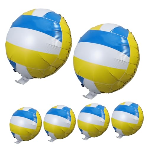 SOLUSTRE 6 Stück Volleyball-Ballon Volleyball-Partydekorationen Volleyball-Geburtstagsdekorationen Sportball Ballon aufblasbarer Volleyball Sportballballons Aluminiumfolie SOLUSTRE 6 Stück Volleyball-Ballon Volleyball-Partydekorationen Volleyball-Geburtstagsdekorationen Sportball Ballon aufblasbarer Volleyball Sportballballons Aluminiumfolie von SOLUSTRE